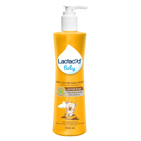 Sữa tắm gội bảo vệ cho bé Lactacyd Active Play 500ml